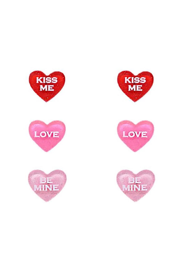 Inc Valentine's Candy Hearts Stud Set for Women, Teens | Valentine's Day, Galentine's Day