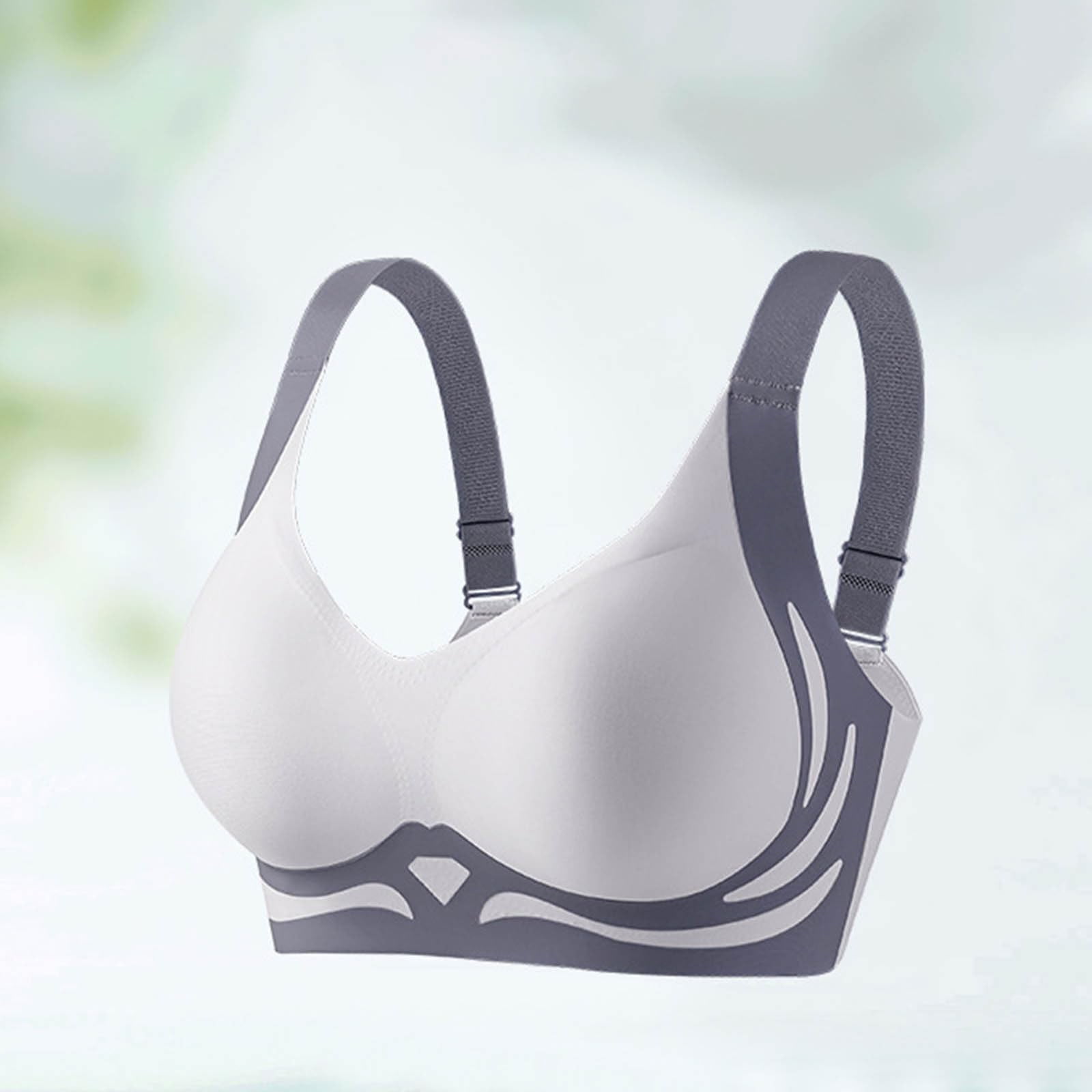 Super Gather Bra, Wireless Push-Up Bra (Black,M) At Women's Clothing Store