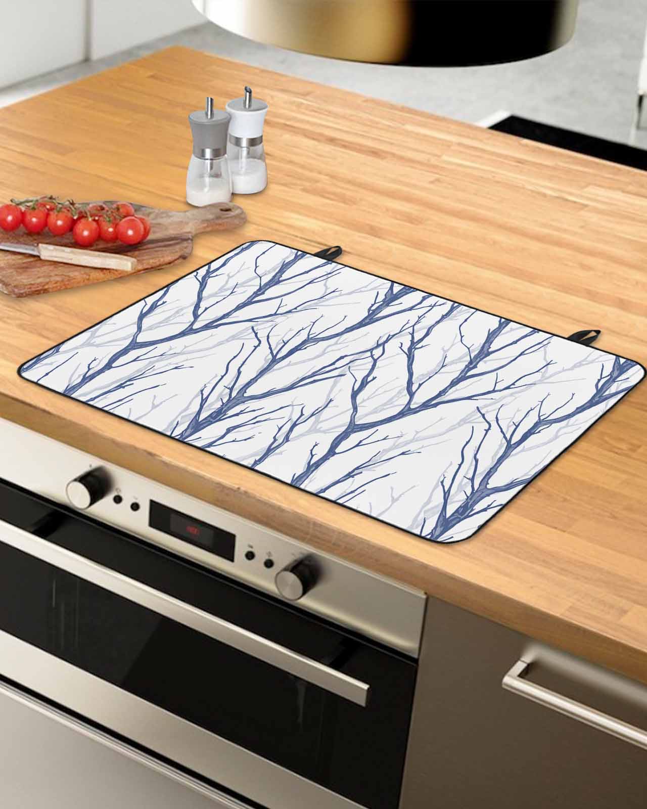 Blue Branches Stove Top Covers for Electric Stove, Heat Insulation