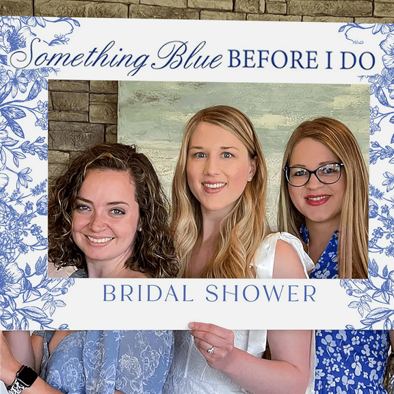 Blue Bridal Shower Photo Booth Props - Something Blue & Before I Do Decoration for Bachelorette, Engagement & Wedding Parties
