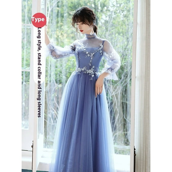 Blue Bridesmaid Dress Ladybros' Female Dress
