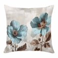 thumbnail image 1 of Blue Broccoli Throw Pillow Cover Farmhouse Rustic Floral Retro Victorian Style Cotton Linen Cushion Cover Throw Pillow Case with Invisible Zipper for Couch Sofa Bed Chair Car 20x20 Inch, 1 of 9