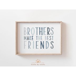Blue Brother Quote Boys Room Poster