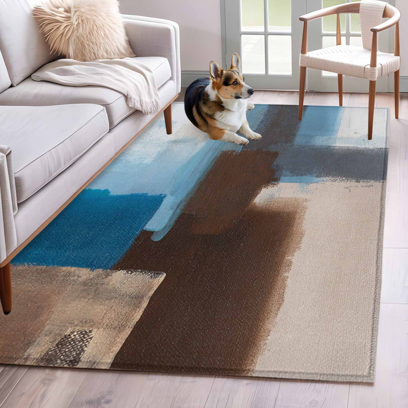 Terrific Blue Brown Area Rug Gallerynull