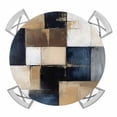 thumbnail image 1 of Blue Brown Black Painting Elastic Fitted Round Table Cover Abstract Art Waterproof Outdoor Tablecloth for Holiday Party, Picnic, Patio & Dining Fits Tables Up to 36"-44", 1 of 8