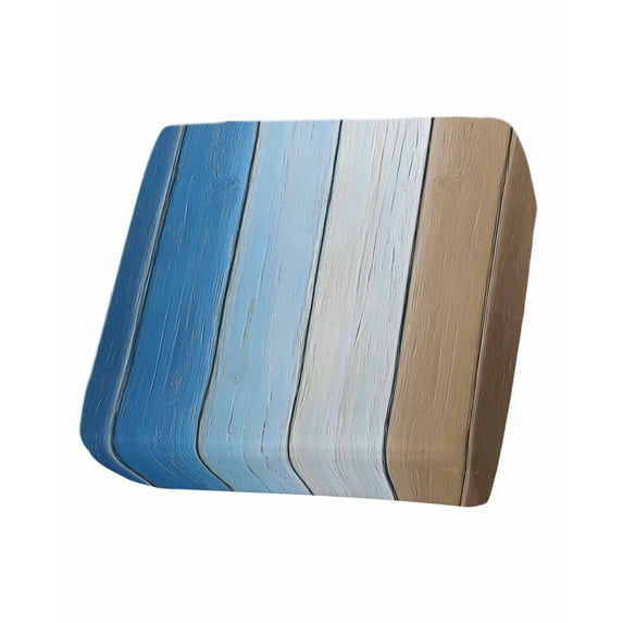 Blue Brown Couch Cushion Covers Stretch, Washable Sofa Seat Covers Individual Seat Cushion Sofa Slipcovers Gradient Wood Grain Farmhouse Country Couch Cover Furniture Protector S-1PCS