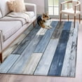 thumbnail image 1 of Blue Brown Farmhouse Area Rug 4x6 Washable Rug Non Slip Vintage Wooden Country Large Area Rug Indoor Floor Carpet for Entryway Bedroom Kitchen Living Room Home Office Dining Room Nursery, 1 of 8