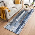thumbnail image 1 of Blue Brown Farmhouse Kitchen Runner Rug 2x6 Washable Runners for Hallway Non Slip Vintage Wooden Country Large Area Rug Indoor Floor Carpet for Bathroom Laundry Entryway Bedroom Living Room, 1 of 8