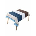thumbnail image 1 of Blue Brown Farmhouse Rectangle Tablecloth, Vintage Retro Wooden Waterproof & StainResistant Tablecloth, Washable Oil-proof Table Cover for Dining/Party/Wedding/Camping/Buffet 60x102 In, 1 of 9
