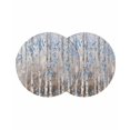 thumbnail image 1 of Blue Brown Forest Round 13 Inch Placemats Set of 2, Modern Oil Painting Art HeatResistant Non Slip Place Mats for Dining Table, Wipeable Braided Kitchen Table Mats for Housewarming, 1 of 9