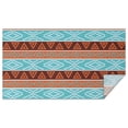 thumbnail image 1 of Blue and Brown Geometric Pattern Rectangle Tablecloth 60"x102",Waterproof Polyester Rectangle Table Cloth, Wipeable Spillproof Polyester Tablecloth for Dining, Camping, Indoor and Outdoor, 1 of 6