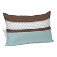 thumbnail image 1 of Blue Brown Morocco Pillow Covers 12"x20", Geometric Stripes Aqua Stitching Soft Brushed Microfiber Breathable Throw Pillow Covers, Decorative Pillowcase with Zipper for Couch Sofa Bedroom Living Room, 1 of 9