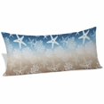 thumbnail image 1 of Blue Brown Ombre Coastal Body Pillow Covers 20"x54", Sea Nautical Summer Beach Starfish Coral Soft Brushed Microfiber Breathable Throw Pillow Covers, Pillowcase with Zipper for Couch Sofa Bedroom, 1 of 9