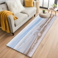 thumbnail image 1 of Blue Brown Ombre Kitchen Runner Rug 2x6 Washable Runners for Hallway Non Slip Abstract Modern Art Fluid Striped Large Area Rug Indoor Floor Carpet for Bathroom Laundry Entryway Bedroom Living Room, 1 of 8