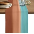thumbnail image 1 of Blue Brown Ombre Table Runner 72 Inches, Modern Abstract Gradient Art Bed Runner Dresser Scarves Tabletop for Indoor Outdoor Parties/Ceremony/Banquet, 18" x 72", 1 of 8