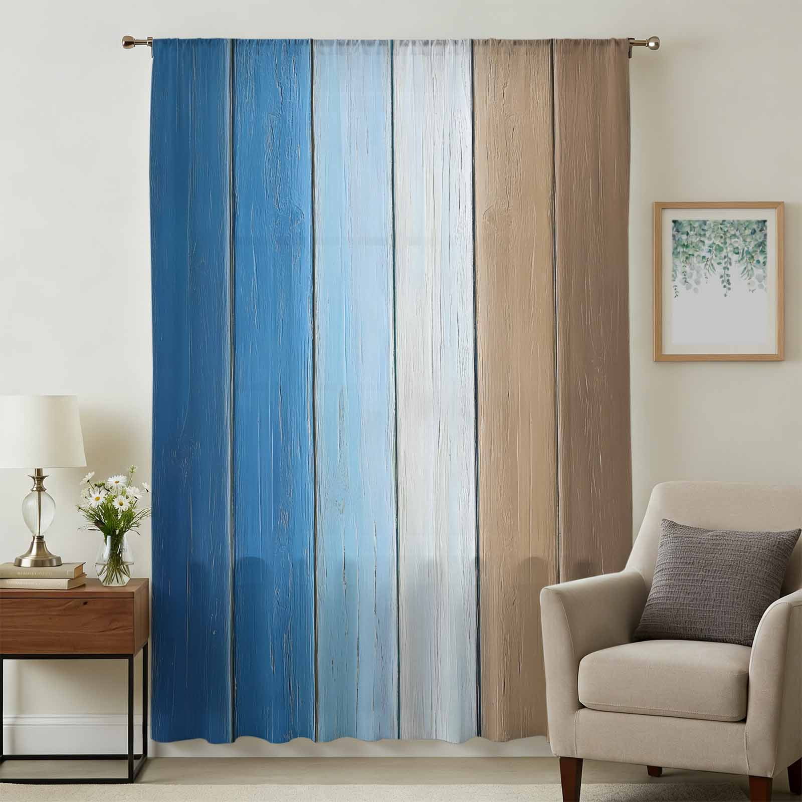 Curtains With Blue And Brown