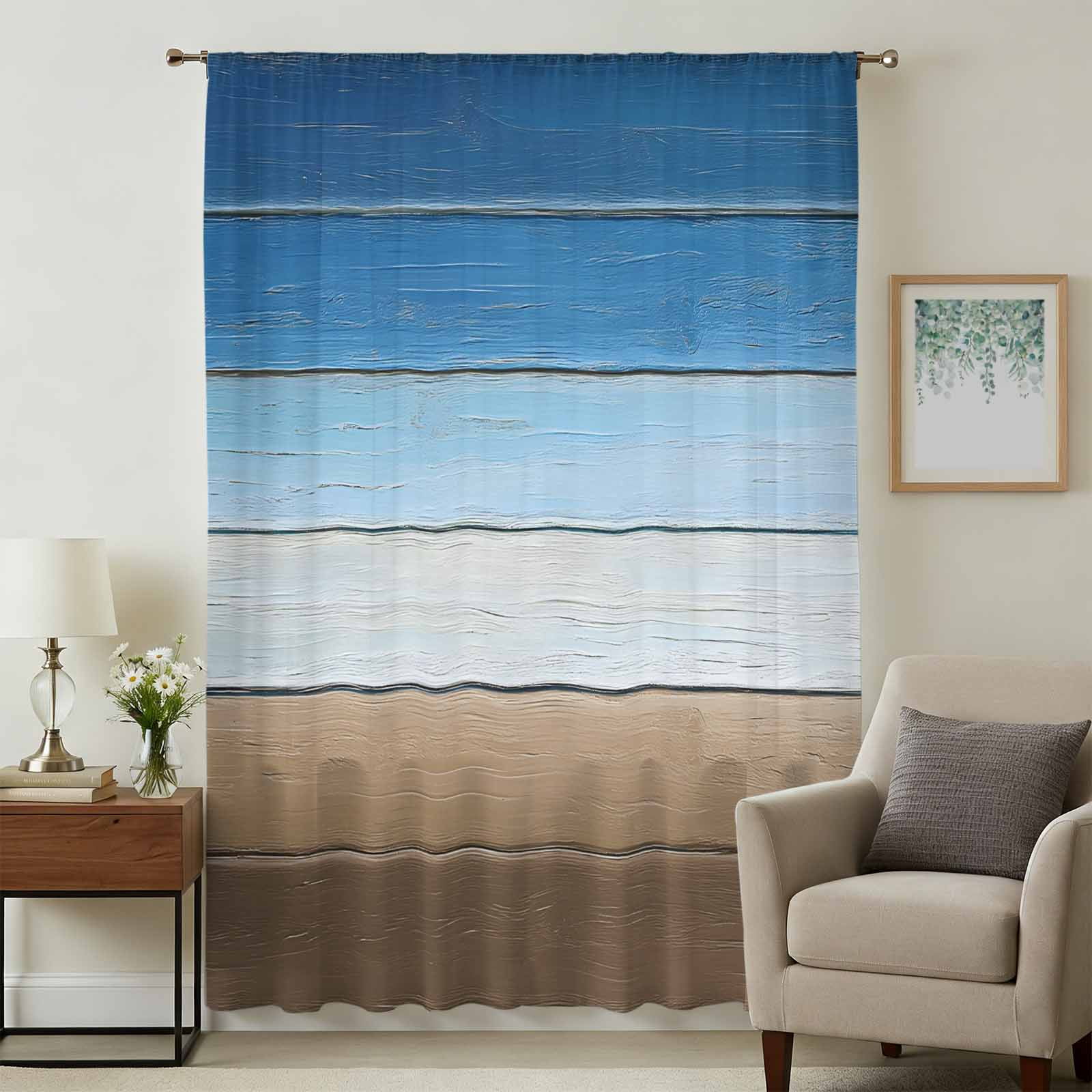 Curtains With Blue And Brownnull