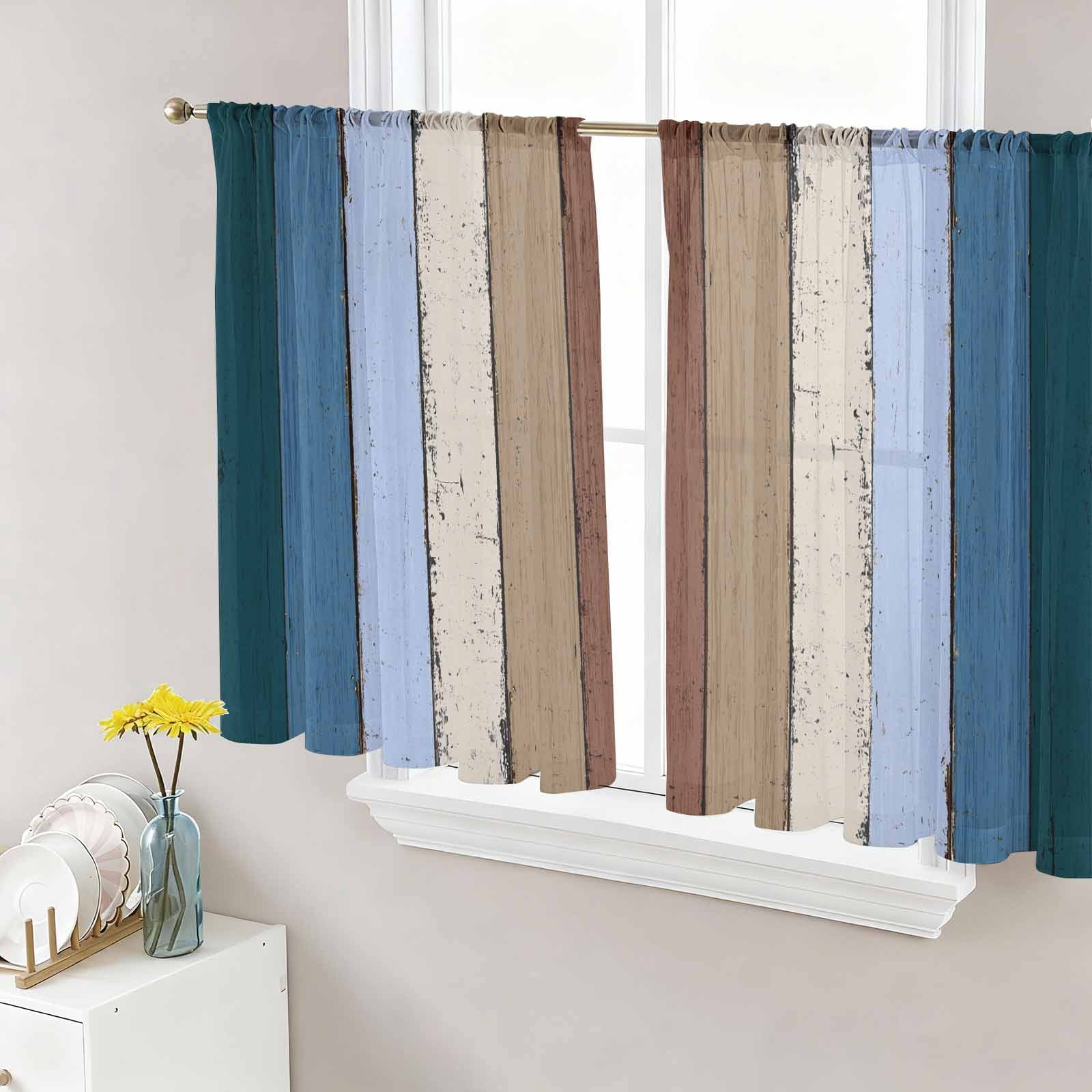 Curtains With Blue And Brownnull