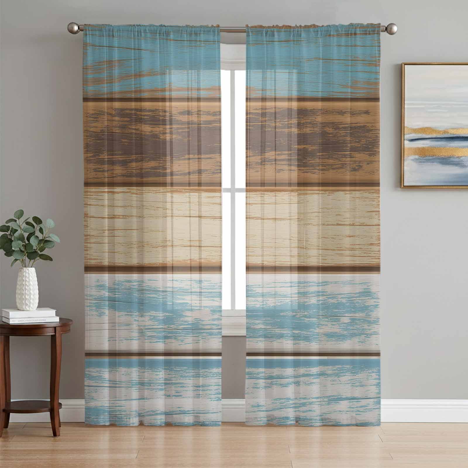 Curtains With Blue And Brown