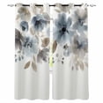 thumbnail image 1 of Blue Brown Spring Floral Blackout Curtains for Bedroom Living Room Darkening Curtains 84 Inch Length 2 Panels Set Watercolor Summer Botanical Window Curtain Window Treatment Grommet Drapes 42"x84", 1 of 9