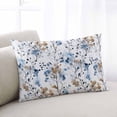 thumbnail image 1 of Blue Brown Spring Floral Body Pillow Cover, Pillowcase Protectors with Zipper, Breathable Decorative Throw Pillow Case Cover, Summer Botanical Art Pillow Shams for Couch Sofa 24x36Inch, 1 of 8