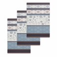 thumbnail image 1 of Blue Brown Stripes Kitchen Dish Towels for Drying Dishes Set of 3, Abstract Geometric Spring Flowers Country Waffle Weave Microfiber Hand Tea Bathroom Towels Quick Dry & Absorbent Towel 15.7x23.6, 1 of 7
