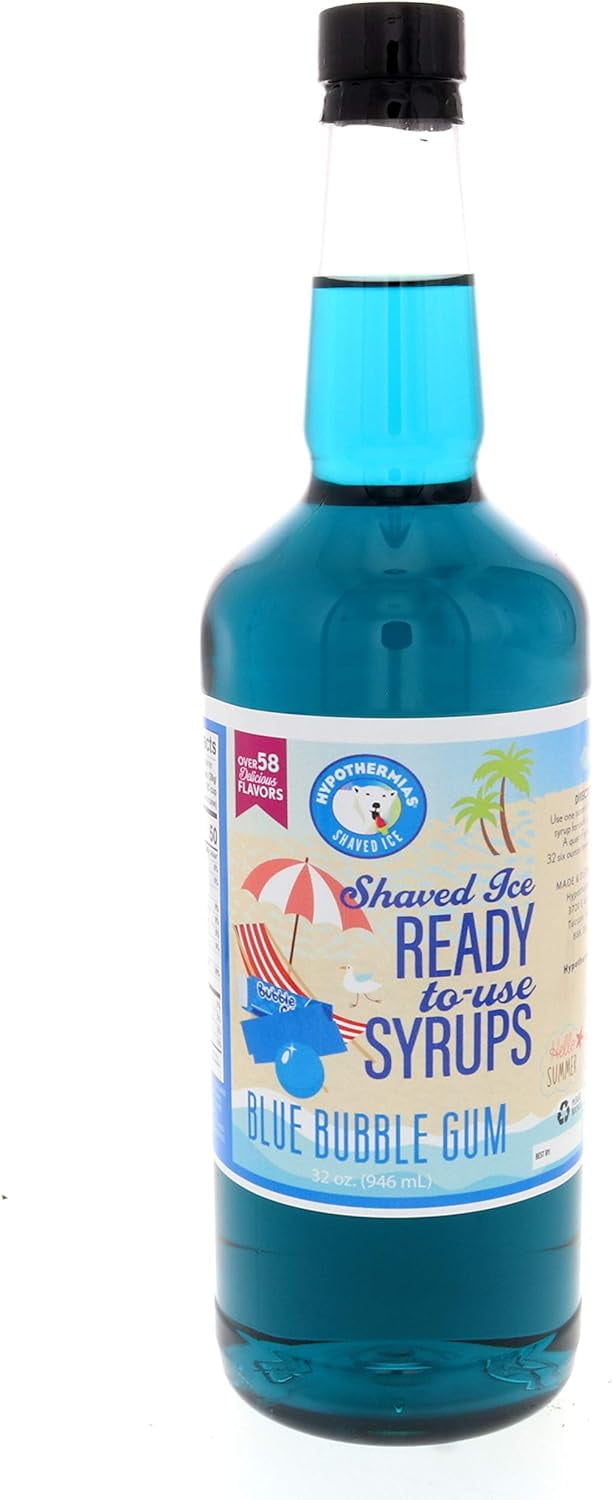 Blue Bubble Gum Gourmet Handcrafted Hawaiian Snow Cones Flavor syrups ...