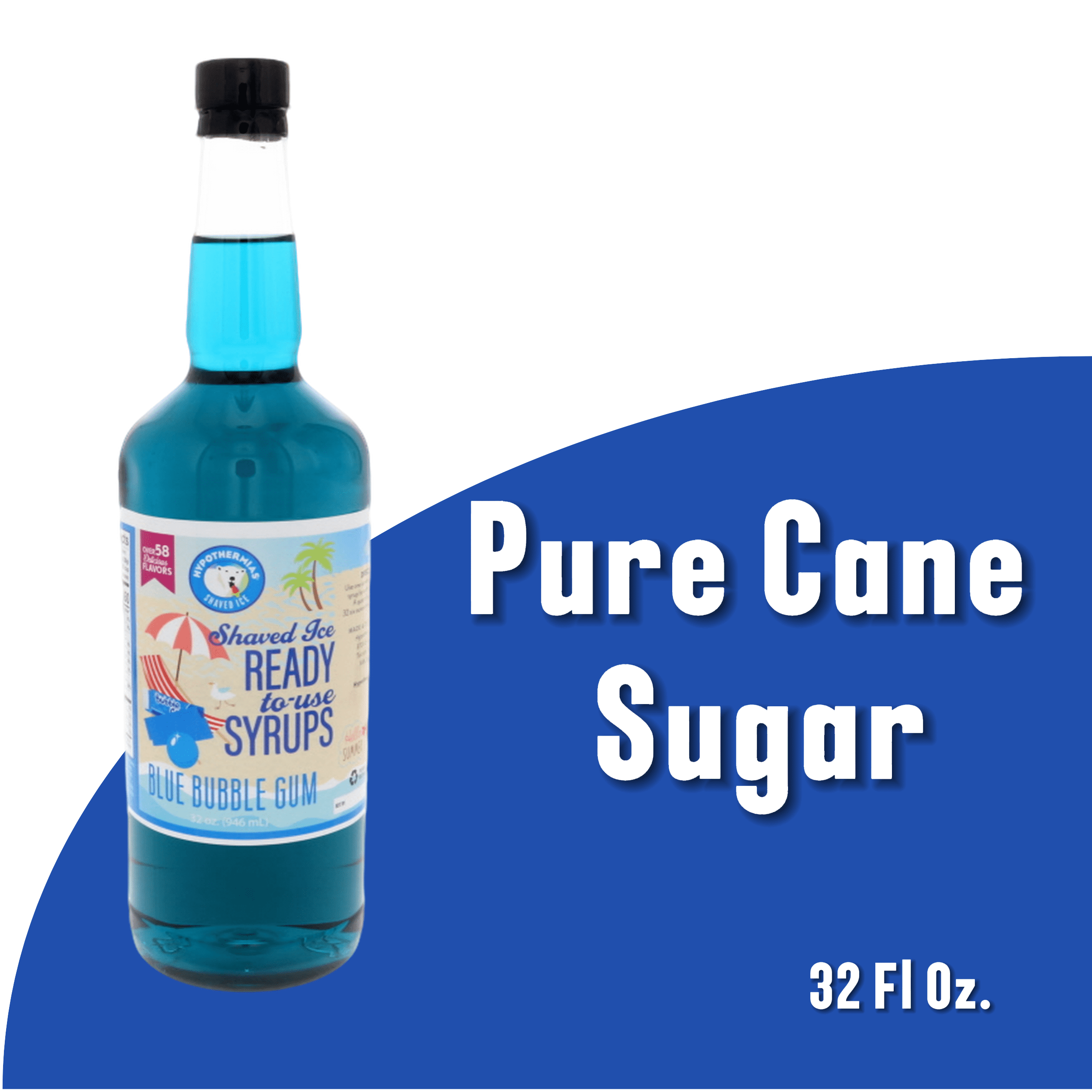 Blue Bubble Gum Hypothermias Hawaiian Snow Cones Flavor syrups for