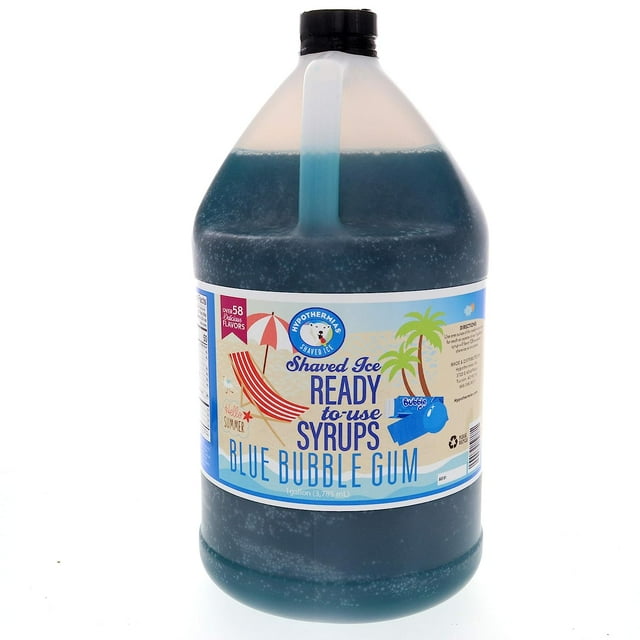 Blue Bubble Gum Ready to Use Gallon (128 Fl. Oz) Hawaiian Snow Cone ...