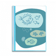 thumbnail image 1 of Blue Bubbles Line Drawing  Fishes Book Sheet Protectors Portfolio Binder Folder, 1 of 3