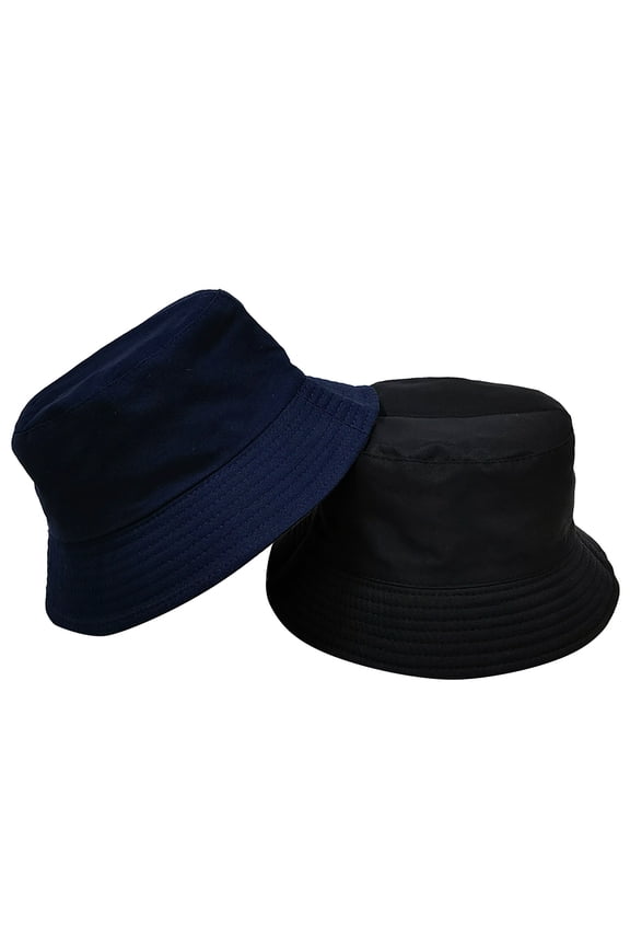 Blue Bucket Hats Double Wearing Fisherman Hat Male Korean Version Simple Casual Pot Hat Female Solid Color Light Plate Visor Hat Couple Hat