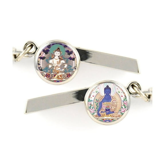 Blue Buda Safety Whistle Keychain