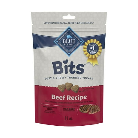 Blue Buffalo Bits Soft Dog Treats for Training, Enhanced with DHA, 11-oz. Bag