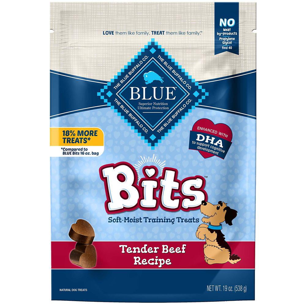 Blue Buffalo BLUE Bits Natural Soft-Moist Training Dog Treats, Beef Recipe, 19 oz. Bag