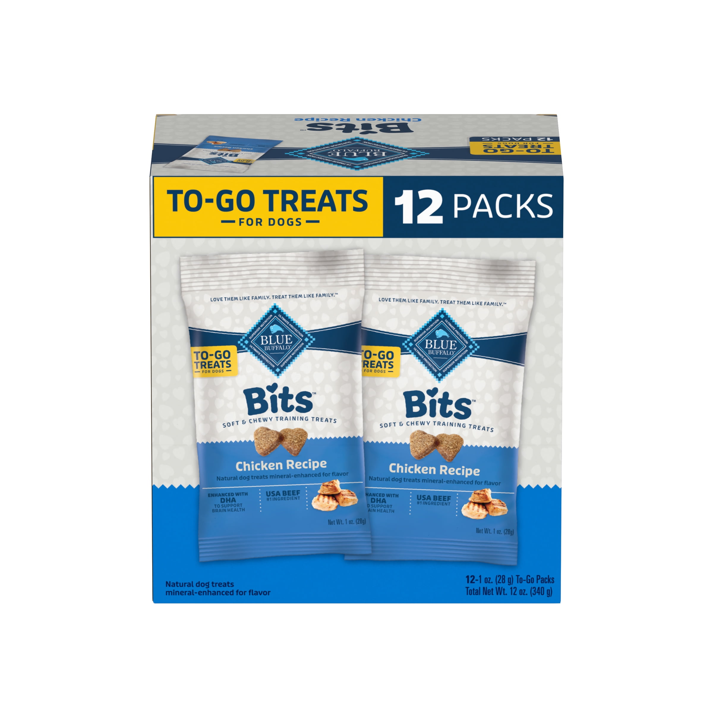 Blue Buffalo BLUE Bits Natural SoftMoist Training Dog Treats TOGO Chicken Recipe  Bags