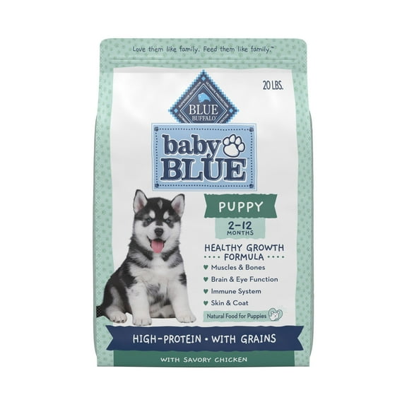 Blue Buffalo Baby BLUE Healthy Growth Puppy Dry Food, High-Protein Chicken, 20-lb Bag