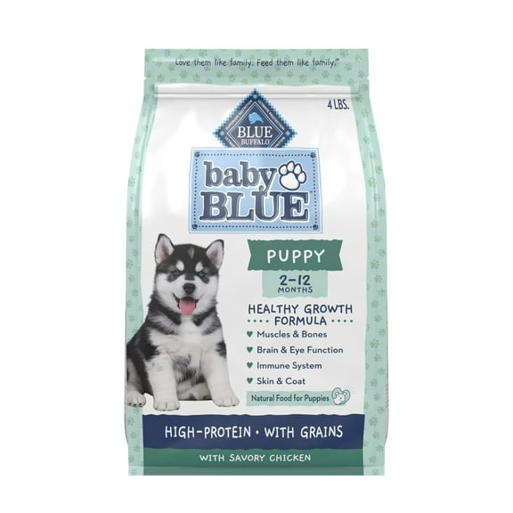 Blue Buffalo Baby BLUE Healthy Growth Puppy Dry Food, High-Protein Chicken, 4-lb Bag