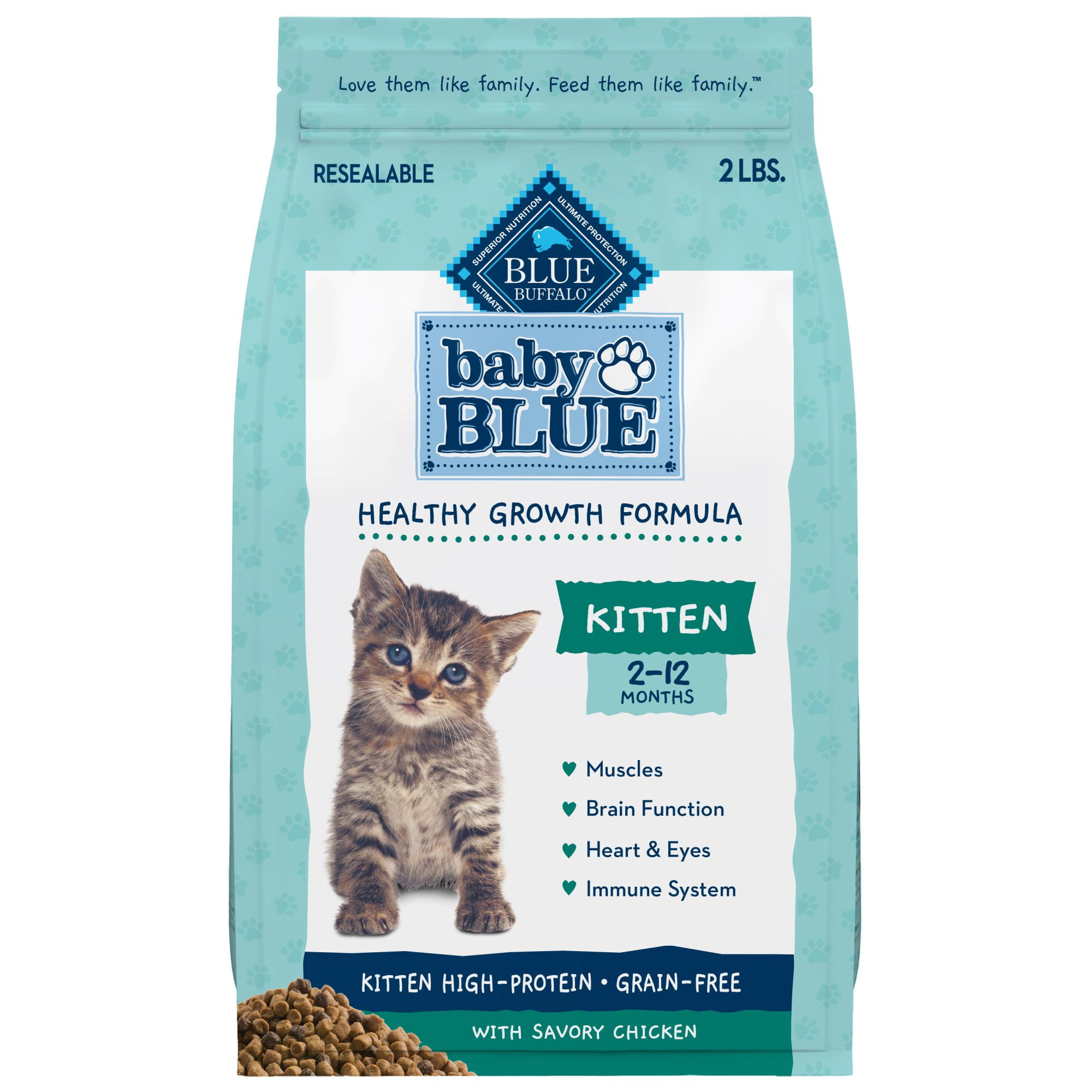 Blue Buffalo Baby BLUE Healthy Growth Kitten Dry Food High Protein Chicken 4.5 lb Bag