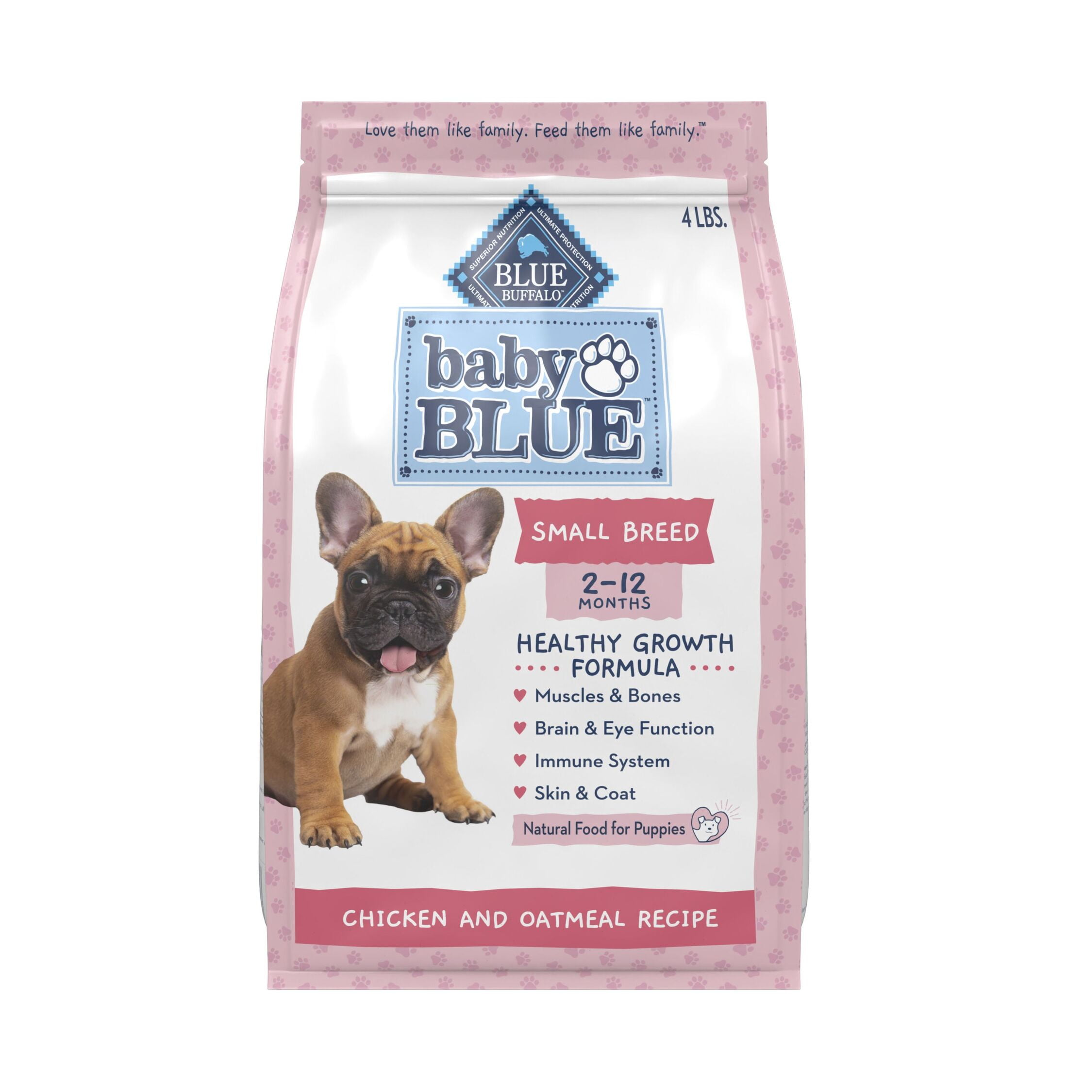 Blue Buffalo Baby BLUE Natural Small Breed Puppy Dry Dog Food, Chicken & Oatmeal, 4-lbs.
