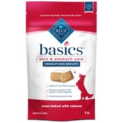 Blue Buffalo Basics Crunchy Dog Biscuits, Skin & Stomach, Salmon Potato, Chicken Free, 6oz