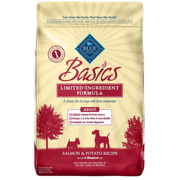 Blue Buffalo Basics Skin & Stomach Care, Limited Ingredient, Salmon, Adult Dry Dog Food, 11 lbs.
