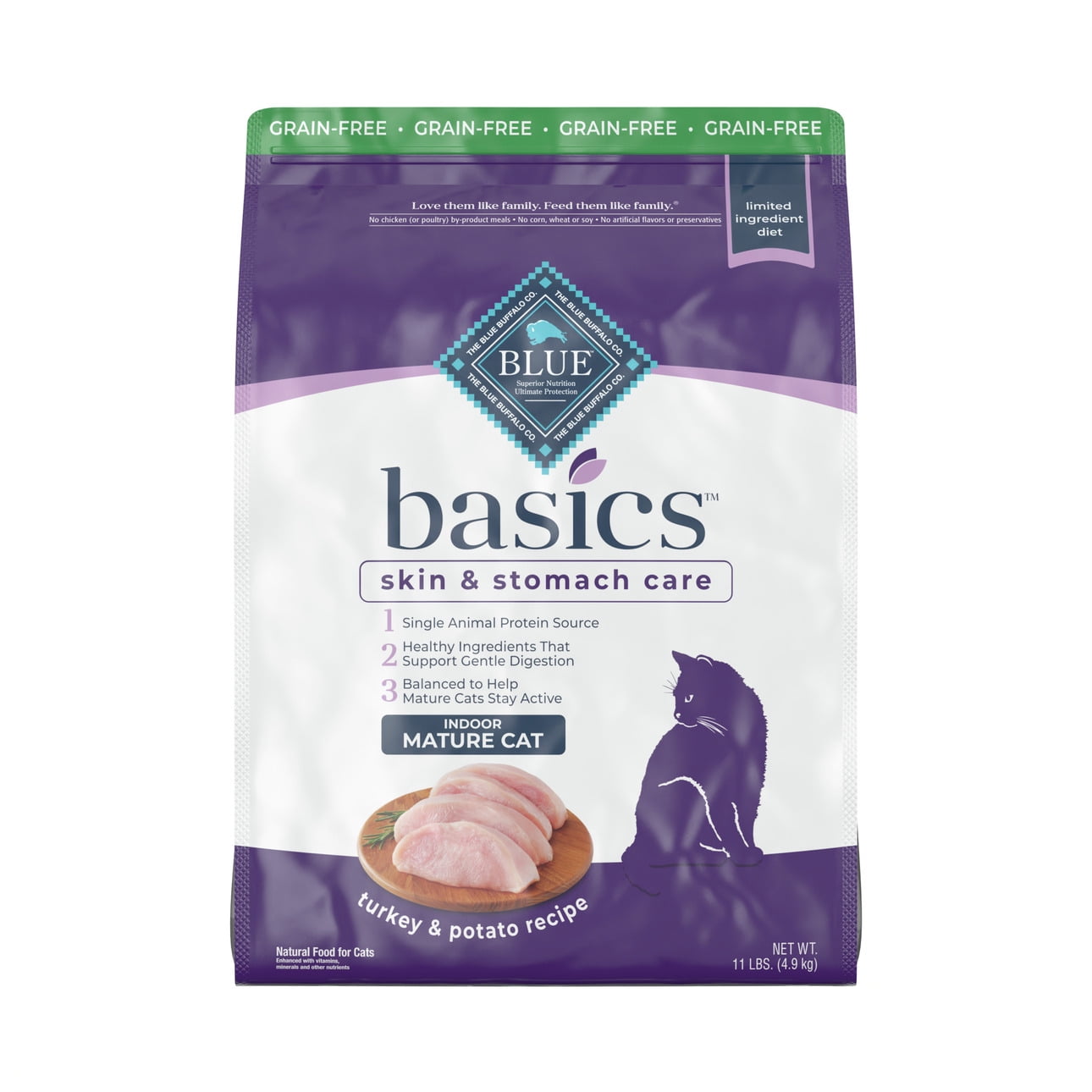 Blue senior cheap cat food