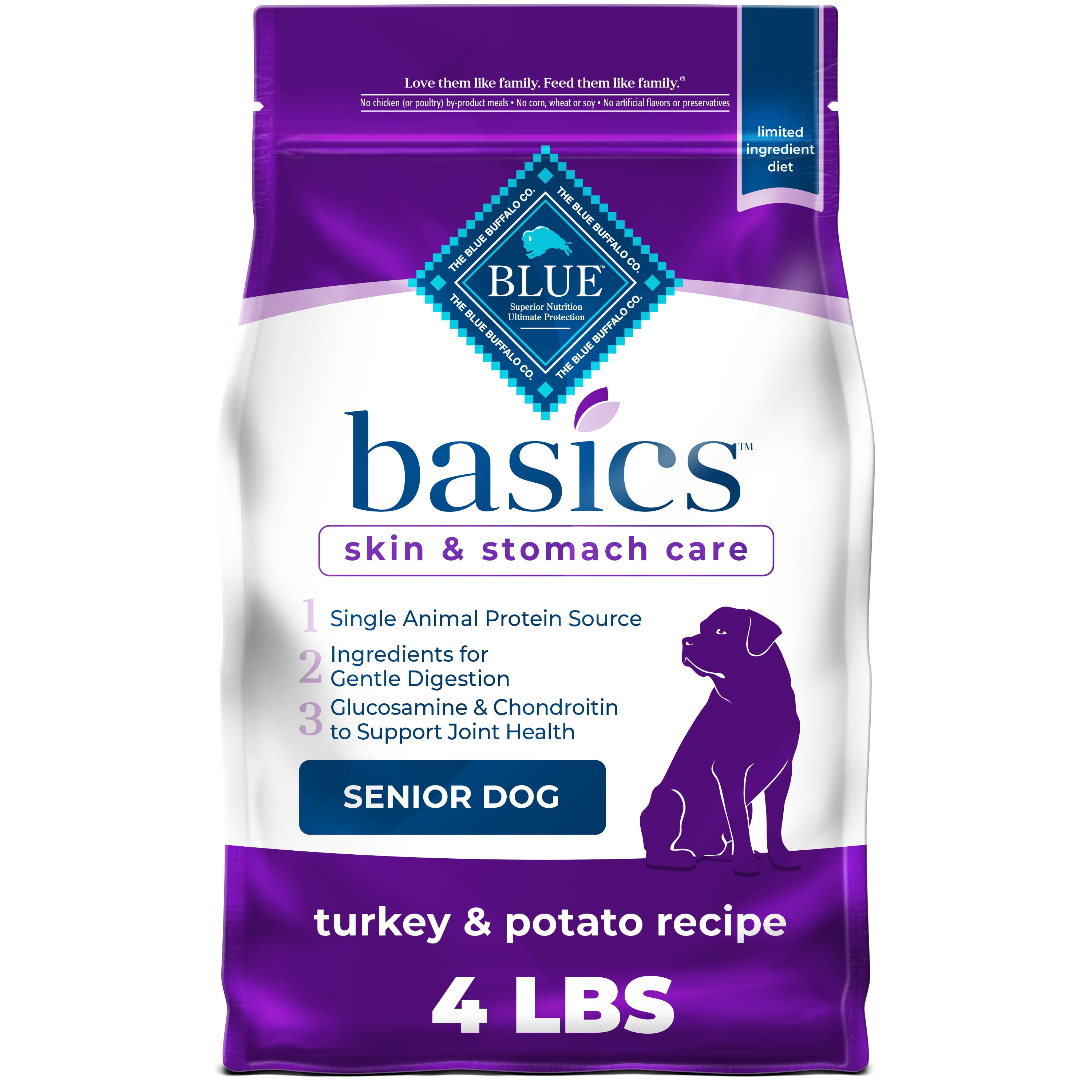 Blue Buffalo Basics Skin Stomach Care Turkey and Potato Dry Dog