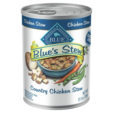 Blue Buffalo Blue's Stew Chicken In Gravy Wet Dog Food for Adult Dogs, Grain-Free, 12.5 oz. Can
