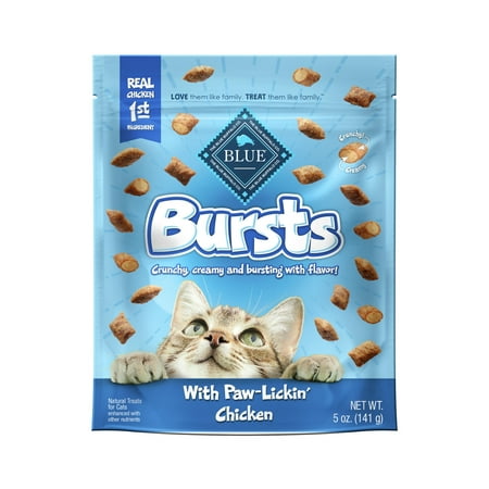 Blue Buffalo Bursts Chicken Flavor Crunchy Treats for Cats, Whole Grain, 5 oz. Bag