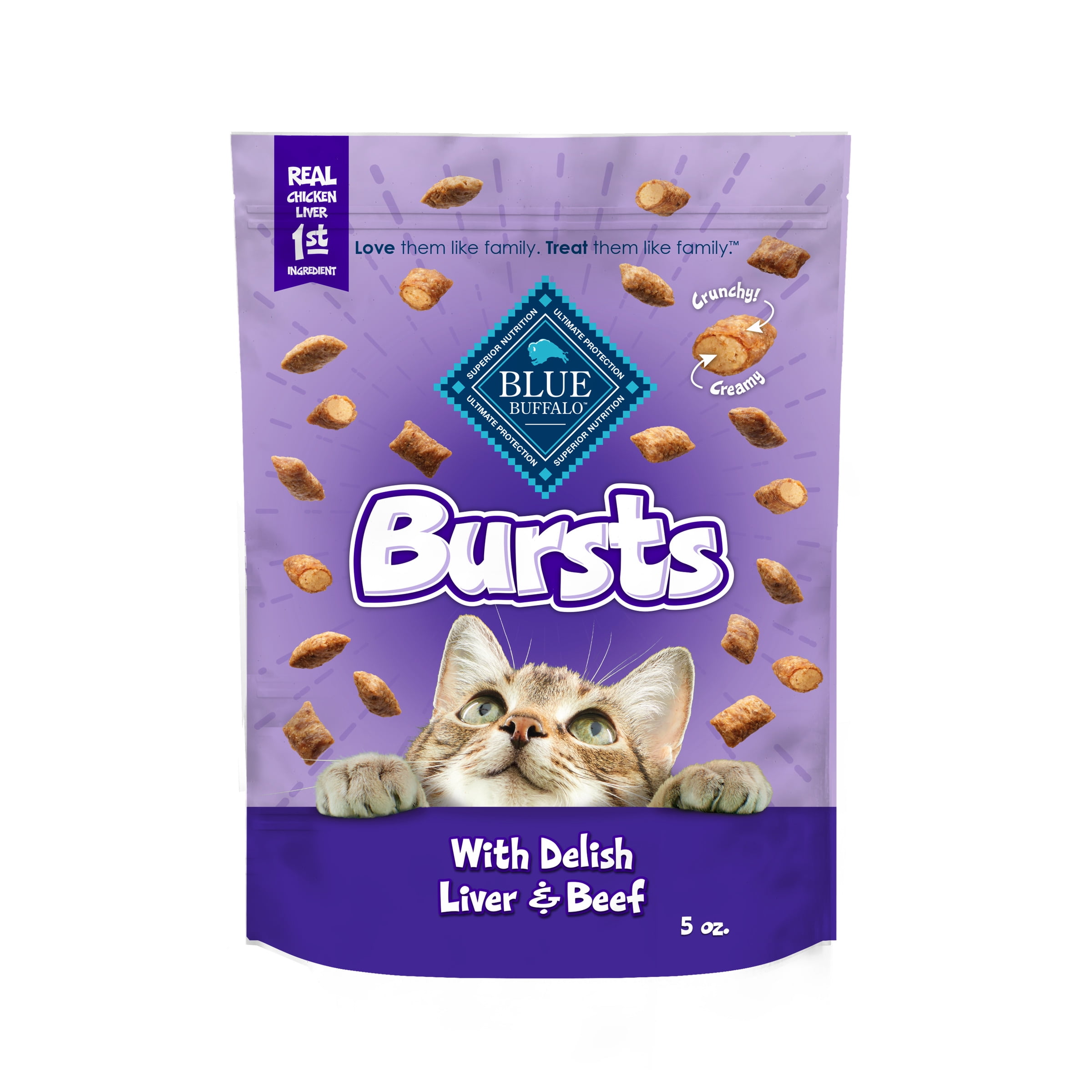 Blue Buffalo Bursts Delectable Snacks, Crunchy Filled Cat Treat