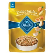Blue Buffalo Delectables Natural Wet Dog Food Topper, Turkey Dinner 3oz