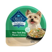 Blue Buffalo Delights Small Breed Natural Wet Dog Food, NY Strip in Gravy, 3.5-oz. Cup