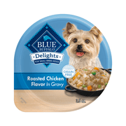 Blue Buffalo Delights Small Breed Roasted Chicken Flavor in Hearty Gravy Wet Dog Food for Adult Dogs, Grain-Free, 3.5 oz. Cup