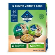 Blue Buffalo Delights Small Breed Wet Dog Food Variety Pack, Filet Mignon & New York Strip